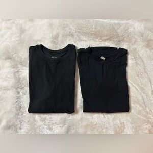 2 Boys black t shirts size XL 13-14 Y